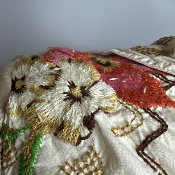 Johnny Was Embroidered Button Up Jacket S Cream Floral Boho Cottagecore - Picture 16 of 16